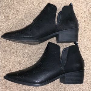 BOGO! Black Cut Out Ankle Booties